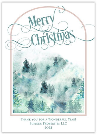 Holiday Greeting Cards by Little Lamb Designs (Forest Arch Merry Christmas)