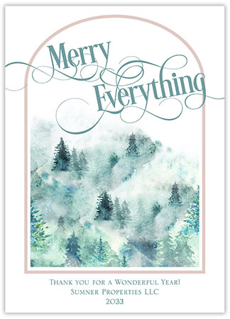 Holiday Greeting Cards by Little Lamb Designs (Forest Arch Merry Everything)