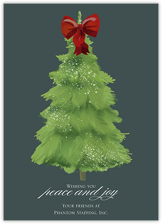 Holiday Greeting Cards by Little Lamb Designs (Snow Dusted Tree)