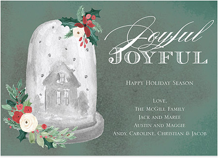 Holiday Greeting Cards by Little Lamb Designs (Joyful Cloche)