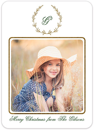 Digital Holiday Photo Cards by Little Lamb Designs (Simple Wreath Frame with Foil) Digital Holiday Photo Cards by Little Lamb Designs (Simple Wreath Frame with Foil)