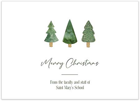 Holiday Greeting Cards by Little Lamb Designs (Simple Trees)