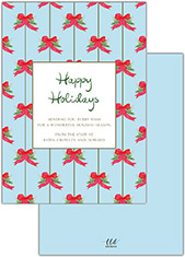 Holiday Greeting Cards by Little Lamb Designs (Bow Stripes)
