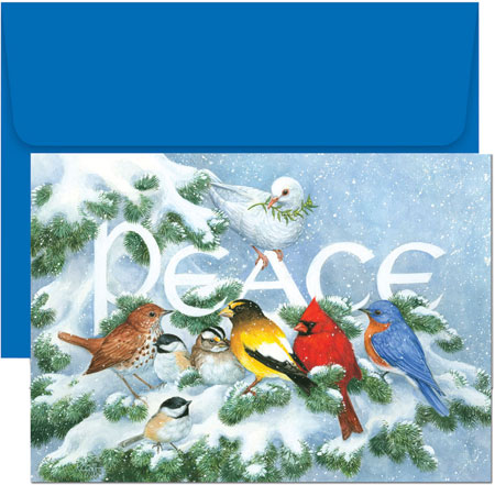 Pre-Printed Boxed Holiday Cards by Masterpiece Studios (Birds On Branch) Pre-Printed Boxed Holiday Cards by Masterpiece Studios (Birds On Branch)