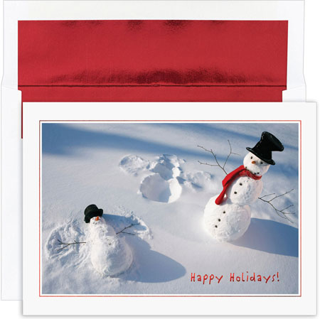 Pre-Printed Boxed Holiday Cards by Masterpiece Studios (Snowman Angels) Pre-Printed Boxed Holiday Cards by Masterpiece Studios (Snowman Angels)