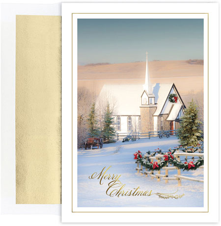 Pre-Printed Boxed Holiday Cards by Masterpiece Studios (Country Church) Pre-Printed Boxed Holiday Cards by Masterpiece Studios (Country Church)