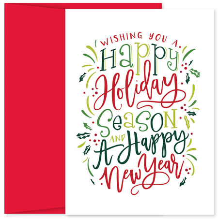 Pre-Printed Boxed Holiday Cards by Masterpiece Studios (Wishing You Happy) Pre-Printed Boxed Holiday Cards by Masterpiece Studios (Wishing You Happy)