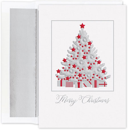 Pre-Printed Boxed Holiday Cards by Masterpiece Studios (Silver Shimmer Tree) Pre-Printed Boxed Holiday Cards by Masterpiece Studios (Silver Shimmer Tree)