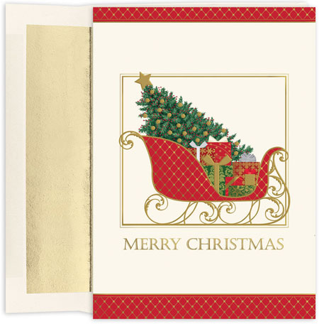 Pre-Printed Boxed Holiday Cards by Masterpiece Studios (Santas Elegant Sleigh) Pre-Printed Boxed Holiday Cards by Masterpiece Studios (Santas Elegant Sleigh)