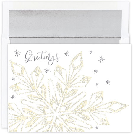 Pre-Printed Boxed Holiday Cards by Masterpiece Studios (Glittering Snowflake) Pre-Printed Boxed Holiday Cards by Masterpiece Studios (Glittering Snowflake)