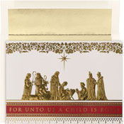 Pre-Printed Boxed Holiday Cards by Masterpiece Studios (Manger Scene)
