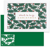 Pre-Printed Boxed Holiday Cards by Masterpiece Studios (Holly Laser Cut)