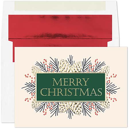 Pre-Printed Boxed Holiday Greeting Cards by Masterpiece Studios (Pines of Christmas)