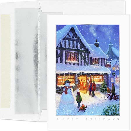 Pre-Printed Boxed Holiday Greeting Cards by Masterpiece Studios (Happy Holiday Scene)