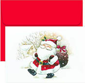 Pre-Printed Boxed Holiday Greeting Cards by Masterpiece Studios (Happy Santa)