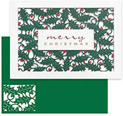 Pre-Printed Boxed Holiday Greeting Cards by Masterpiece Studios (Holly Laser Cut)