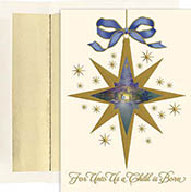 Pre-Printed Boxed Holiday Greeting Cards by Masterpiece Studios (Nativity Star)