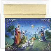 Pre-Printed Boxed Holiday Greeting Cards by Masterpiece Studios (Shepherds Watch)