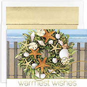 Pre-Printed Boxed Holiday Greeting Cards by Masterpiece Studios (Warm Wishes Wreath)
