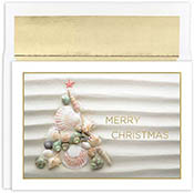 Pre-Printed Boxed Holiday Greeting Cards by Masterpiece Studios (Shell Christmas Tree)