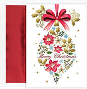 Pre-Printed Boxed Holiday Greeting Cards by Masterpiece Studios (Vintage Ornament)