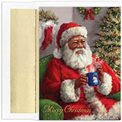 Pre-Printed Boxed Holiday Greeting Cards by Masterpiece Studios (Merry Christmas Santa)
