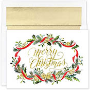 Pre-Printed Boxed Holiday Greeting Cards by Masterpiece Studios (Merry Pines)