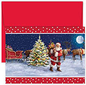 Pre-Printed Boxed Holiday Greeting Cards by Masterpiece Studios (Santa and His Pack)