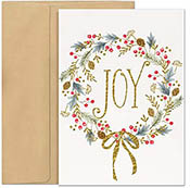 Pre-Printed Boxed Holiday Greeting Cards by Masterpiece Studios (Joy Pine Wreath)
