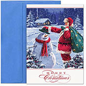 Pre-Printed Boxed Holiday Greeting Cards by Masterpiece Studios (Santa's Friend)
