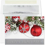 Pre-Printed Boxed Holiday Greeting Cards by Masterpiece Studios (Holiday Ornament Sparkle)