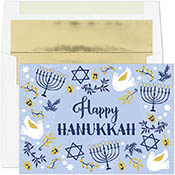 Pre-Printed Boxed Hanukkah Greeting Cards by Masterpiece Studios (Hanukkah Festivities)