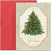 Pre-Printed Boxed Holiday Greeting Cards by Masterpiece Studios (Nostalgic Christmas Tree)