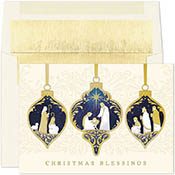 Pre-Printed Boxed Holiday Greeting Cards by Masterpiece Studios (Nativity Blessings)
