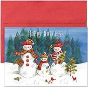 Pre-Printed Boxed Holiday Greeting Cards by Masterpiece Studios (Frosty Family)