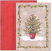 Pre-Printed Boxed Holiday Greeting Cards by Masterpiece Studios (Whimsical Christmas Tree)