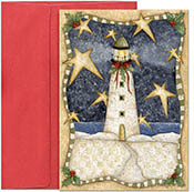 Pre-Printed Boxed Holiday Greeting Cards by Masterpiece Studios (Holiday Lighthouse)
