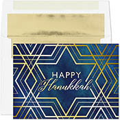 Pre-Printed Boxed Hanukkah Greeting Cards by Masterpiece Studios (Geometric Star)