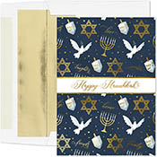 Pre-Printed Boxed Hanukkah Greeting Cards by Masterpiece Studios (Hanukkah Icons)