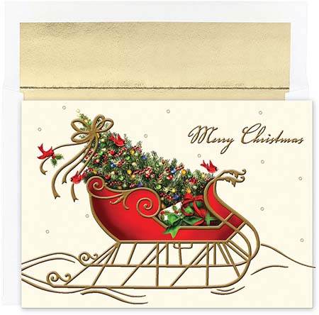 Pre-Printed Boxed Holiday Greeting Cards by Masterpiece Studios (Holiday Sleigh) Pre-Printed Boxed Holiday Greeting Cards by Masterpiece Studios (Holiday Sleigh)