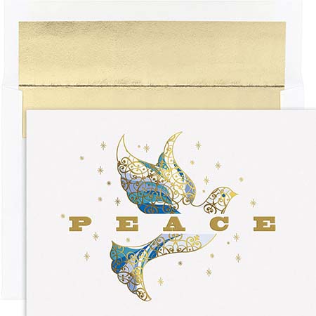 Pre-Printed Boxed Holiday Greeting Cards by Masterpiece Studios (Elegant Dove) Pre-Printed Boxed Holiday Greeting Cards by Masterpiece Studios (Elegant Dove)