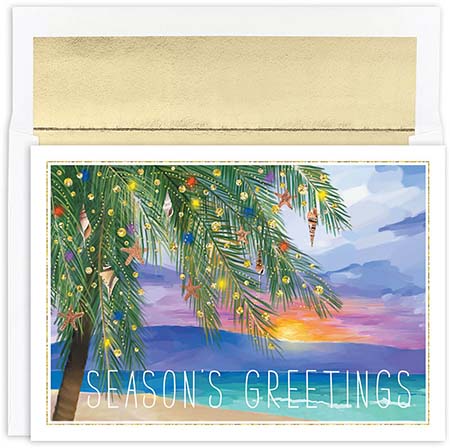 Pre-Printed Boxed Holiday Greeting Cards by Masterpiece Studios (Tropical Sunset) Pre-Printed Boxed Holiday Greeting Cards by Masterpiece Studios (Tropical Sunset)