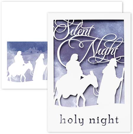 Pre-Printed Boxed Holiday Greeting Cards by Masterpiece Studios (Silent and Holy Night Laser Cut) Pre-Printed Boxed Holiday Greeting Cards by Masterpiece Studios (Silent and Holy Night Laser Cut)