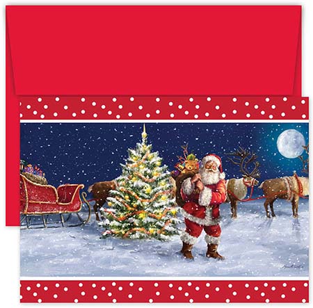 Pre-Printed Boxed Holiday Greeting Cards by Masterpiece Studios (Santa and His Pack) Pre-Printed Boxed Holiday Greeting Cards by Masterpiece Studios (Santa and His Pack)