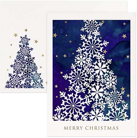 Pre-Printed Boxed Holiday Greeting Cards by Masterpiece Studios (Christmas Tree Laser Cut) Pre-Printed Boxed Holiday Greeting Cards by Masterpiece Studios (Christmas Tree Laser Cut)