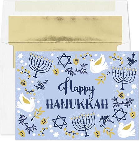 Pre-Printed Boxed Hanukkah Greeting Cards by Masterpiece Studios (Hanukkah Festivities) Pre-Printed Boxed Hanukkah Greeting Cards by Masterpiece Studios (Hanukkah Festivities)