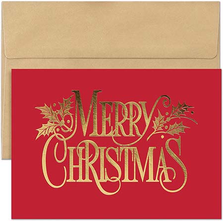 Pre-Printed Boxed Holiday Greeting Cards by Masterpiece Studios (Written in Gold) Pre-Printed Boxed Holiday Greeting Cards by Masterpiece Studios (Written in Gold)
