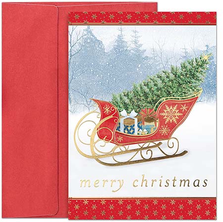 Pre-Printed Boxed Holiday Greeting Cards by Masterpiece Studios (Classic Sleigh) Pre-Printed Boxed Holiday Greeting Cards by Masterpiece Studios (Classic Sleigh)