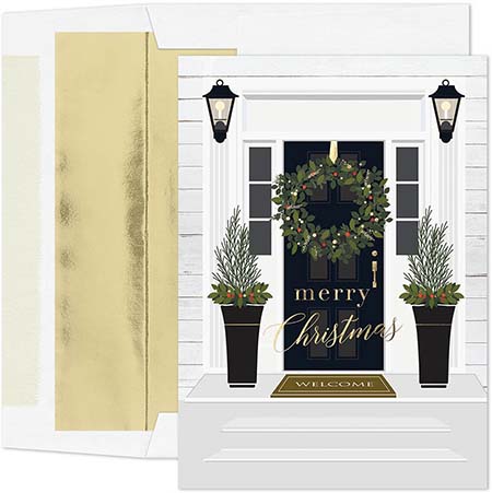 Pre-Printed Boxed Holiday Greeting Cards by Masterpiece Studios (Merry Welcome) Pre-Printed Boxed Holiday Greeting Cards by Masterpiece Studios (Merry Welcome)