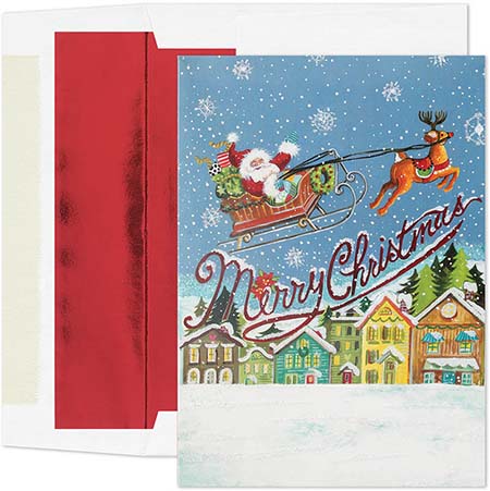 Pre-Printed Boxed Holiday Greeting Cards by Masterpiece Studios (Santa in Flight) Pre-Printed Boxed Holiday Greeting Cards by Masterpiece Studios (Santa in Flight)